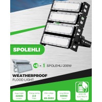 Spolehli Led Stadium Flood Lights 1200W Equivalent 32000Lm Super Bright Led Arena Lights 85305V Ip66 Waterproof 6500K Daylight