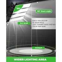 Spolehli Led Stadium Flood Lights 1200W Equivalent 32000Lm Super Bright Led Arena Lights 85305V Ip66 Waterproof 6500K Daylight