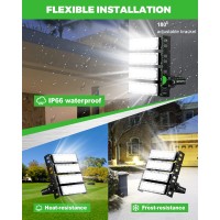 Spolehli Led Stadium Flood Lights 1200W Equivalent 32000Lm Super Bright Led Arena Lights 85305V Ip66 Waterproof 6500K Daylight