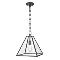 Tangent 12'' Wide 1-Light Pendant - Matte Black