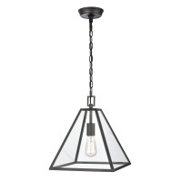 Tangent 12'' Wide 1-Light Pendant - Matte Black