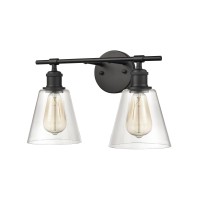 Scone 16'' Wide 2-Light Vanity Light - Matte Black