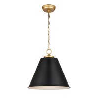 Vellus 14'' Wide 1-Light Pendant - Matte Black