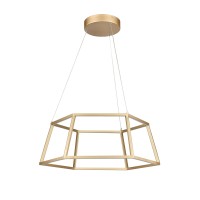 Minimalist 21'' Wide Led Pendant - Soft Gold