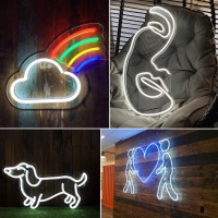 Guotong Neon Rope Lights 50Ft15M 110V Daylight White Leds Waterproof Flexible Led Neon Light Outdoor Indoor Flexible Connectabl