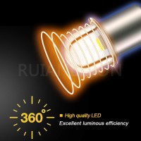 Ruiandsion Upgrade Led Flashlight Bulb 18V P13.5S Base Socket White Led Bulbs Replacement For Flashlight Torch Lights,Non-Polarity (Pack Of 5)