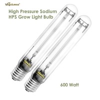 Vegelumax 2Pack 600 Watt Hydroponic High Pressure Sodium Hps Grow Light Bulb Lamp High Par Enhanced Red And Orange Spectrum Cc