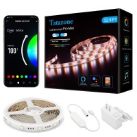 Tatazone Rgbww Smart Led Strip Lights 328Ft Tunable White 3000K6500Krgb Wifi Led Light Strips Work With Alexa And Google Mus