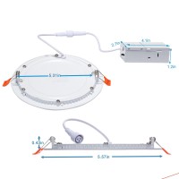 Temgin 12 Pack 5 Inch 5Cct Led Recessed Light With Junction Box 2700K5000K Selectable 10W Eqv 70W 800Lm Dimmable Led Downlig