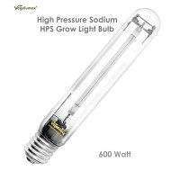 Vegelumax 600Watt Hydroponic High Pressure Sodium Hps Grow Light Bulb Lamp High Par Enhanced Red And Orange Spectrums Cct 2100K