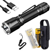 Fenix Tk16 V2.0 Tactical Flashlight, 3100 Lumen Long Throw With Two Usb-C Arb-L21-5000U And Lumentac Organizer