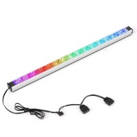 Gim Kb-15 Rgb Diamond Led Strip Light, Magnetic Rainbow Pc Case Lighting For M/B With 5V 3Pin Rgb Header, 30Cm Addressable Led Strip Kit For Asus Aura Sync/Gigabyte Rgb Fusion/Msi, Silver-0.98Ft