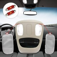 These Overhead Console dome map lens cover with LED light bulbs kit is a quick and easy way to dress up your vehicle Its a pretty good choice to replace the old and dull part Please check the compatibility table before ordering Package Includes 2 x Dome m