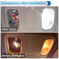 These Overhead Console dome map lens cover with LED light bulbs kit is a quick and easy way to dress up your vehicle Its a pretty good choice to replace the old and dull part Please check the compatibility table before ordering Package Includes 2 x Dome m