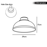 Retro Metal Light Shades, Vintage Style Ceiling Island Lamp Pendant Shade, Non Electric 30Cm Easy Fit Curved Kitchen Lampshade, Office, Living Room Light Shade With Reducer Ring (Rose Gold)