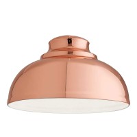 Retro Metal Light Shades, Vintage Style Ceiling Island Lamp Pendant Shade, Non Electric 30Cm Easy Fit Curved Kitchen Lampshade, Office, Living Room Light Shade With Reducer Ring (Rose Gold)