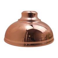 Retro Metal Light Shades, Vintage Style Ceiling Island Lamp Pendant Shade, Non Electric 30Cm Easy Fit Curved Kitchen Lampshade, Office, Living Room Light Shade With Reducer Ring (Rose Gold)