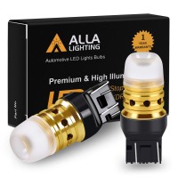 Alla Lighting Mini W3X16Q Base T20 7440 7443 Led Bulbs Xtreme Super Bright W21W 7441 7442 7444, Signal/Brake Tail/Back-Up Reverse/Drl Lights, 6000K Xenon White