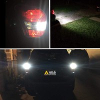 Alla Lighting Mini W3X16Q Base T20 7440 7443 Led Bulbs Xtreme Super Bright W21W 7441 7442 7444, Signal/Brake Tail/Back-Up Reverse/Drl Lights, 6000K Xenon White