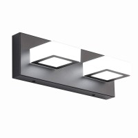 Ralbay 2 Lights Black Modern Bathroom Vanity Light Acrylic Led Modern Black Bathroom Wall Lighting Fixtures