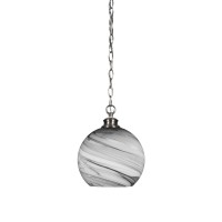 Kimbro Chain Hung Pendant In Brushed Nickel Finish With 9.5