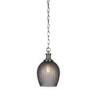 Zola Chain Hung Pendant In Brushed Nickel Finish With 7.5