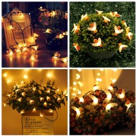 Iticdecor Solar Bee String Lights 30 Led 8 Modes Cute Bee Lights Waterproof Outdoor Lights Starry Fairy Lights Wedding Home Gard