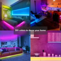 Gupup Bluetooth Led Strip Lights 50 Ft Color Changing Led Lights For Bedroom Builtinmic Music Sync Led Light Strips Phone Sma