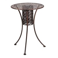 Garden Mile Silhouette Solar Powered Patio Table Led Lighting Moroccan Style Pre-Lit Garden Decking Outdoor Garden Furniture Bistro Side Table