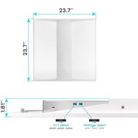 2X2 Ft Center Basket Led Troffer Panel Light 203040W 3 Color Options 3000K 4000K 5000K Dimmable Drop Ceiling Lights 25