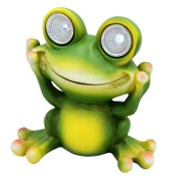 Tiblen Solar Powered Frog Outdoor Led Garden Light Decor Speak No