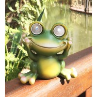 Tiblen Solar Powered Frog Outdoor Led Garden Light Decor Speak No