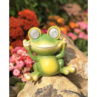 Tiblen Solar Powered Frog Outdoor Led Garden Light Decor Speak No