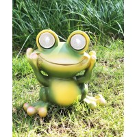 Tiblen Solar Powered Frog Outdoor Led Garden Light Decor Speak No