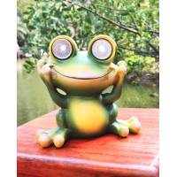 Tiblen Solar Powered Frog Outdoor Led Garden Light Decor Speak No