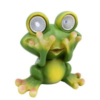 Tiblen Solar Powered Frog Outdoor Led Garden Light Decor See No