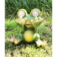 Tiblen Solar Powered Frog Outdoor Led Garden Light Decor See No