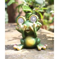 Tiblen Solar Powered Frog Outdoor Led Garden Light Decor See No