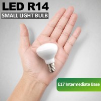 Maelsrlg E17 R14 Led Bulb, 4W (40W Equivalent) Mini Reflector Floodlight Light Bulb, E17 Intermediate Base, Daylight White 5000K, 400 Lumens, Dimmable, Pack Of 6