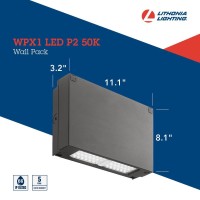 Lithonia Lighting Outdoor Wpx1 Led 5000K Mvolt Architectural Wallpack In Dark Bronze