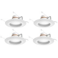 Commercial Electric 56 In White Integrated Led Energy Star Color Changing Recessed Trim Downlight 8 Pack