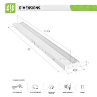 Asd Swivel Led Under Cabinet Lighting 32 Inch 16W Hardwired Or Plugin 2700K3000K4000K Hilow Switch Rotatable Lens Dimm