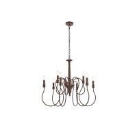 Flynx 9 Lights Pendant In Weathered Oak