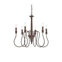 Flynx 6 Lights Pendant In Weathered Oak