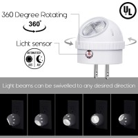 Emotionlite Plugin Night Lights Neutral White Led Nightlight 360 Rotation Dusk To Dawn Sensor Kids Adult Bedroom Hallway