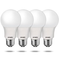 A19 Led Light Bulb 60W Equivalent, Soft White 2700K, E26 Standard Base, Ul Listed, 9W Led Light Bulb, 15000 Hrs, Non-Dimmable, 4-Pack, Energetic