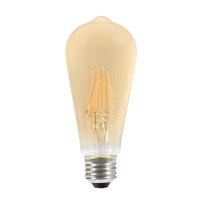 Sylvania Led Vintage Filament St19 Light Bulb, 60W Equivalent, Efficient 7W, Medium Base, 650 Lumens, Dimmable, 2175K, Amber Glow - 4 Pack (40329)