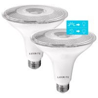 Luxrite Dusk To Dawn Par38 Led Bulb, 90W Equivalent, Automatic On Off Sensor, 3000K Soft White, 1250 Lumens, Wet Rated, Outdoor Security Spotlight, Ul Listed, E26 Base (2 Pack)