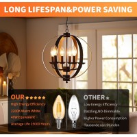 Alampever Chandelier Light Bulbs,E12 Candelabra Bulb 40 Watt,E12 Led Bulb 2200K Warm White,Candle Light Bulbs 12 Pack