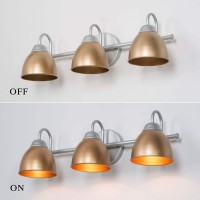 Classy Leaves Bathroom Vanity Light Fixtures Gold Bathroom Light Fixtures 3Light Vanity Lights With Brushed Nickel And Gold F